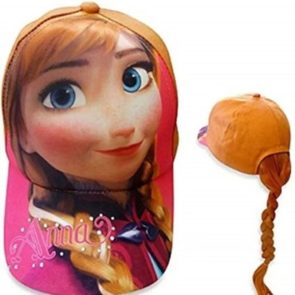 Disney X Frozen | Princess Anna Girls Baseball Cap With Red Hair | One Size